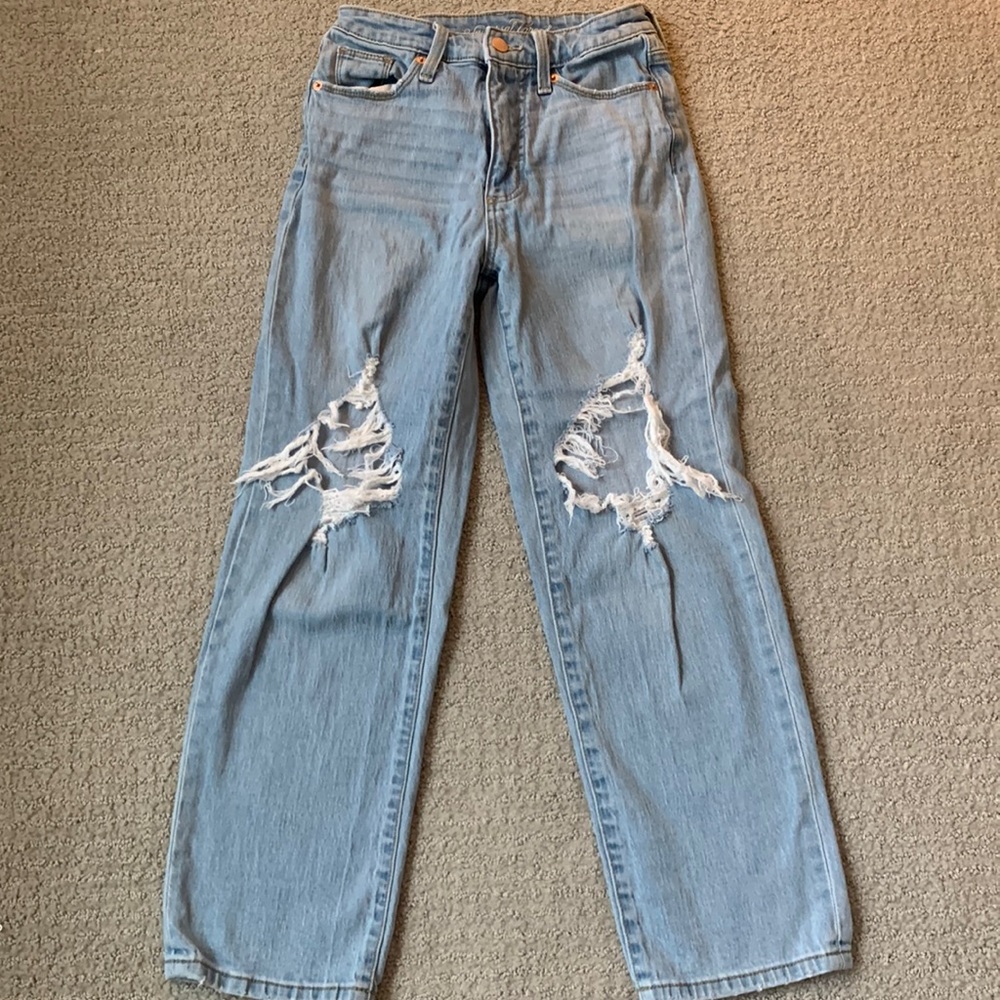 Ripped mom jeans